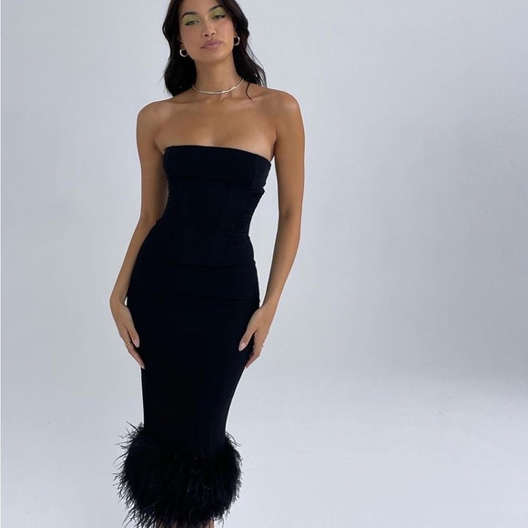 HOUSE OF CB 'Fionula' Black Strapless Corset Dress NWOT - Picture 11 of 16